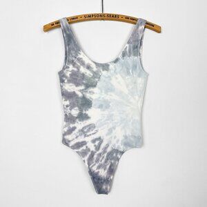 Aritzia Wilfred Free Tie Dye Blue Bodysuit Small